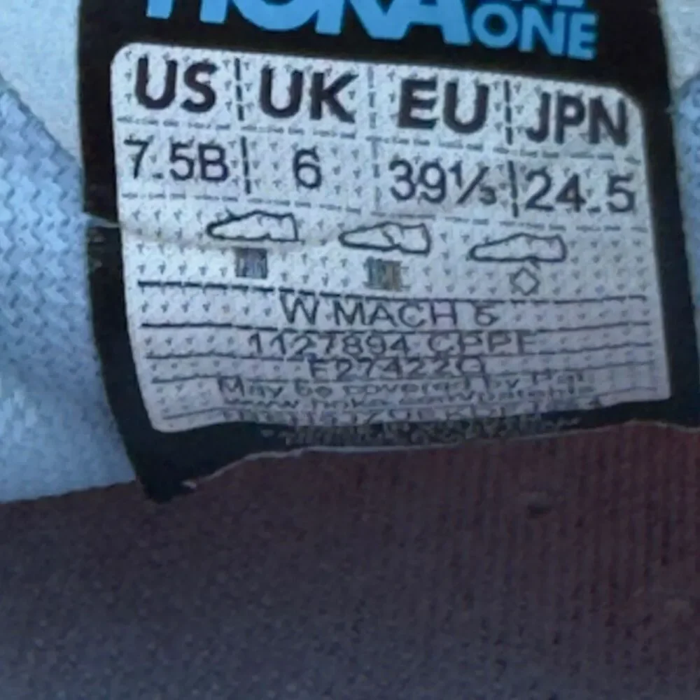 HOKA ONE ONE MACH 5 - Women’s Running Shoes - SIZE 7.5B